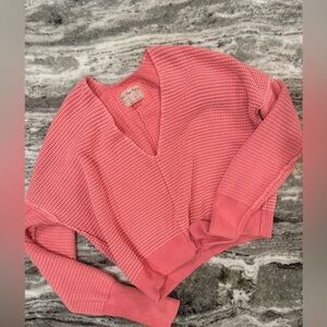 Free People We The Free Pink Oversized Heavy Weight Sweater Size Medium